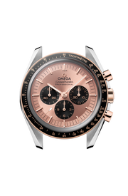 Cassa asimmetrica da 42 mm in acciaio e oro Sedna™ 18K con vetro zaffiro e lunetta in alluminio anodizzato nero con indicatore 'Dot over 90